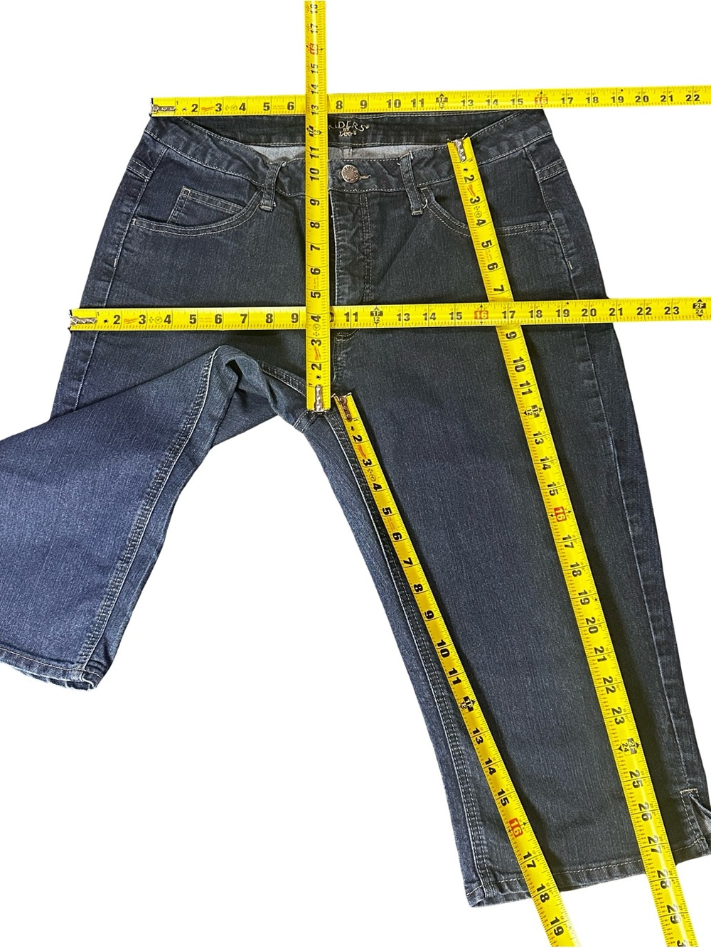 Riders by Lee Blue Stretch Mid Rise Bermuda Denim Jean
Shorts Size 14 - Picture 7 of 7